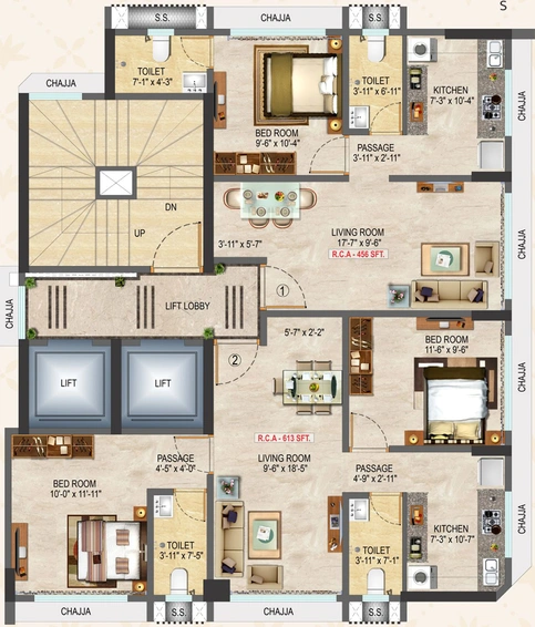 Floor Plan of Balaji Darshan in Borivali East, Mumbai - Image 150222