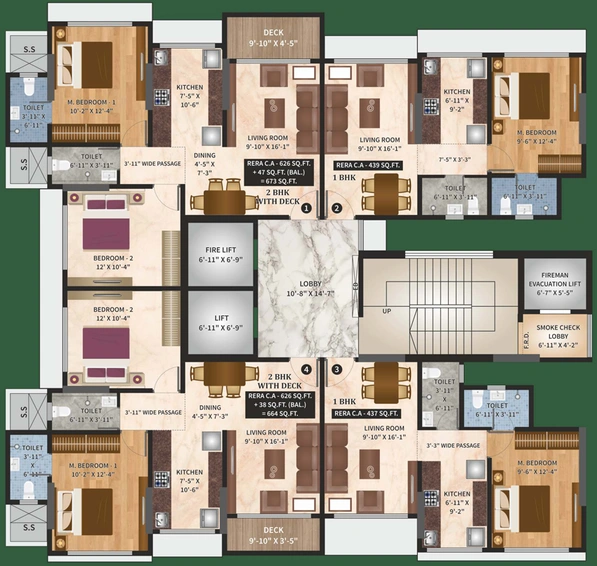 Floor Plan of Shreeji Meadows 83 in Vikhroli West, Mumbai - Image 149865