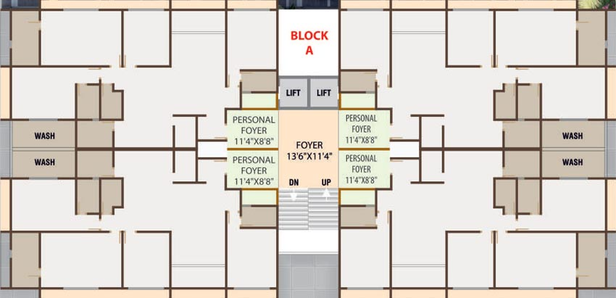 Floor Plan of Nyalkaran North View Symphony in Bopal, Ahmedabad - Image 94863