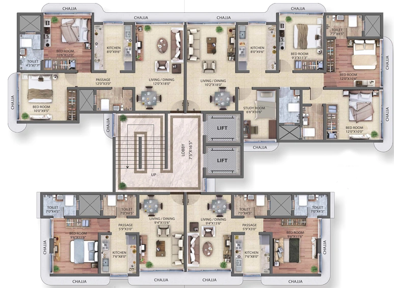 Floor Plan of Prasham Vishal 2 in Borivali West, Mumbai - Image 149846