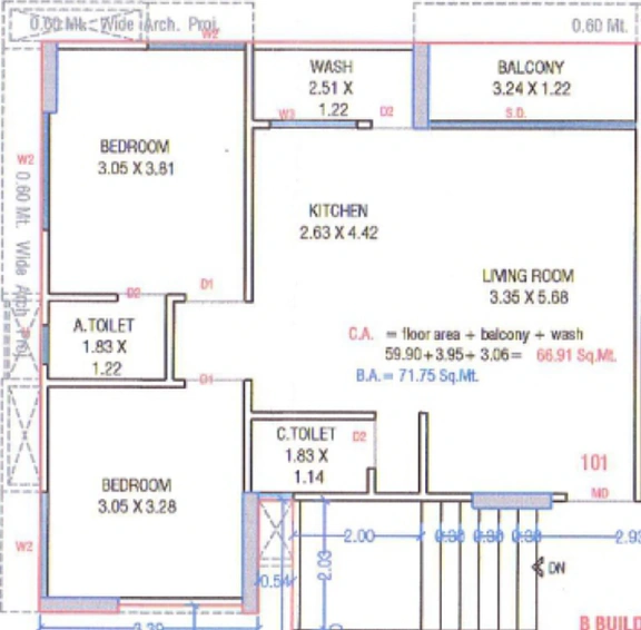 2 BHK Flat in Khushi Nilkanth Elegance in Variav, Surat - Image 667976