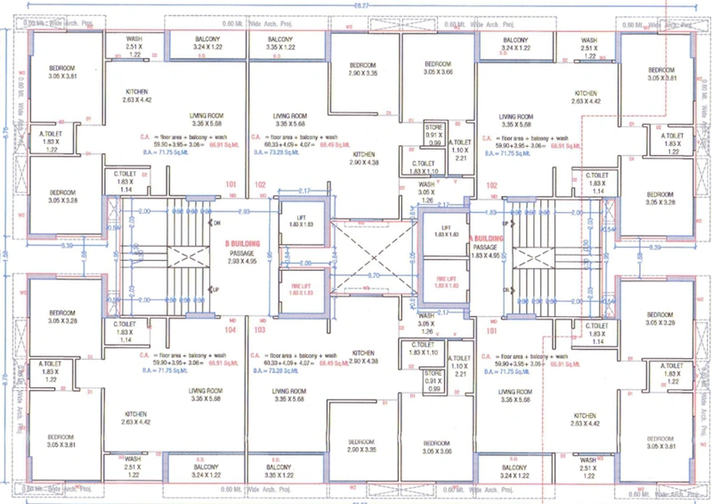 Floor Plan of Khushi Nilkanth Elegance in Variav, Surat - Image 94729