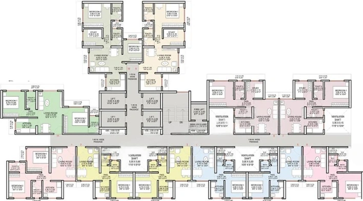 Floor Plan of Haware My First Home in Shilphata, Thane - Image 195886