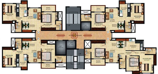 Floor Plan of Puraniks Hometown in Kasarvadavali, Thane - Image 166846