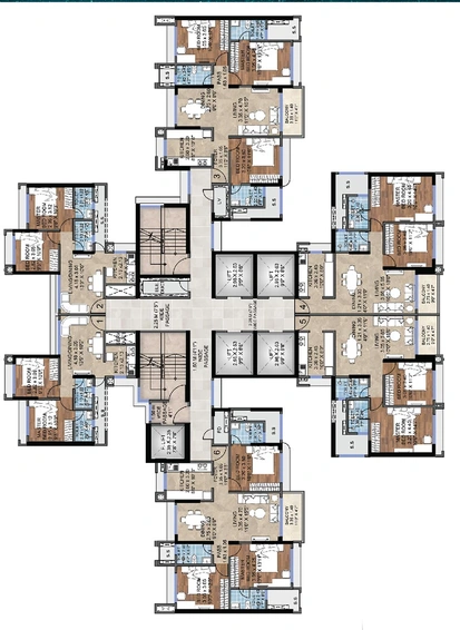 Floor Plan of Mextech Miraya Divine in Majiwada, Thane - Image 150199
