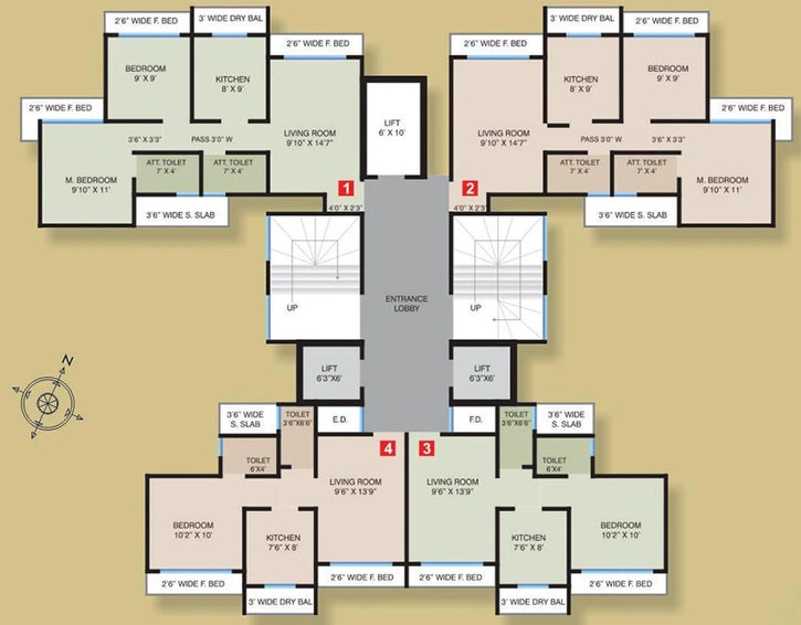 Floor Plan of Trinity Heights in Thane West, Thane - Image 150216
