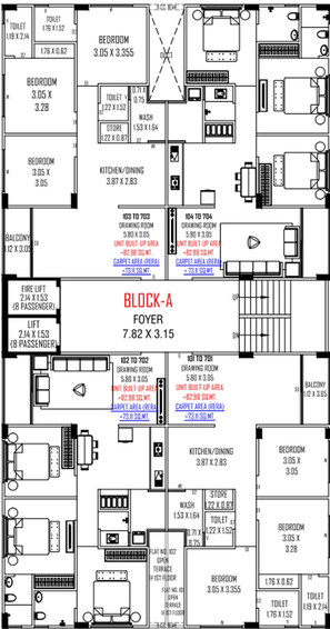 Floor Plan of DN The Sun Imperial in Nikol, Ahmedabad - Image 94900