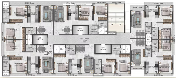 Floor Plan of Arihant Sky in Chembur East, Mumbai - Image 148964