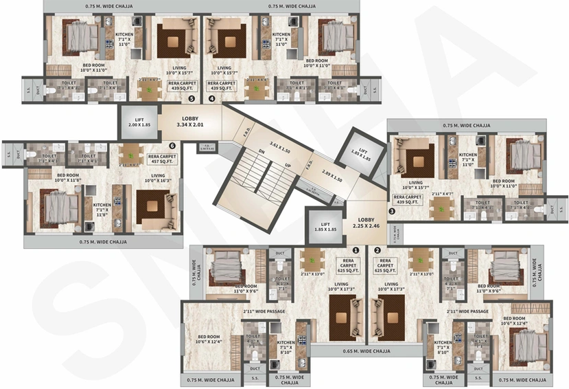 Floor Plan of Padmavati Abundanttiafull in Borivali East, Mumbai - Image 148684