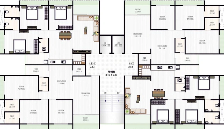 Floor Plan of Krunal Lemon Tree in Nikol, Ahmedabad - Image 94936