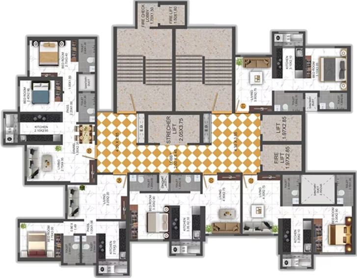 Floor Plan of Puro Heights in Bhandup West, Mumbai - Image 148692