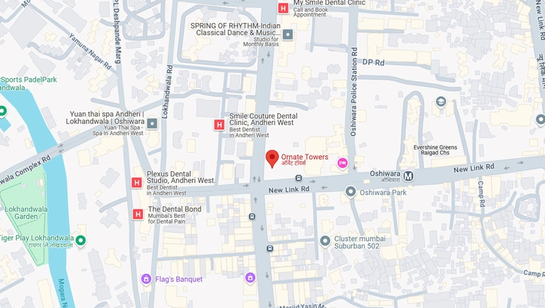 Location of Ornate The Grove Towers in Andheri West, Mumbai - Image 148675