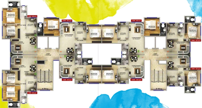 Floor Plan of Shreeji Parkview in Kandivali West, Mumbai - Image 148472