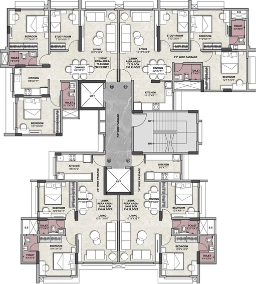 Floor Plan of Parsn Bhagyalakshmi in Chembur East, Mumbai - Image 148456