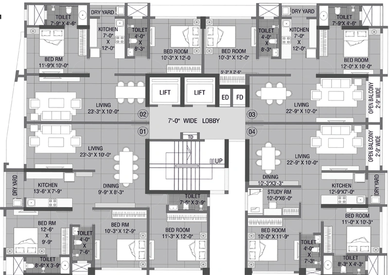 Floor Plan of Khodiyaar Goodwill in Goregaon West, Mumbai - Image 148437