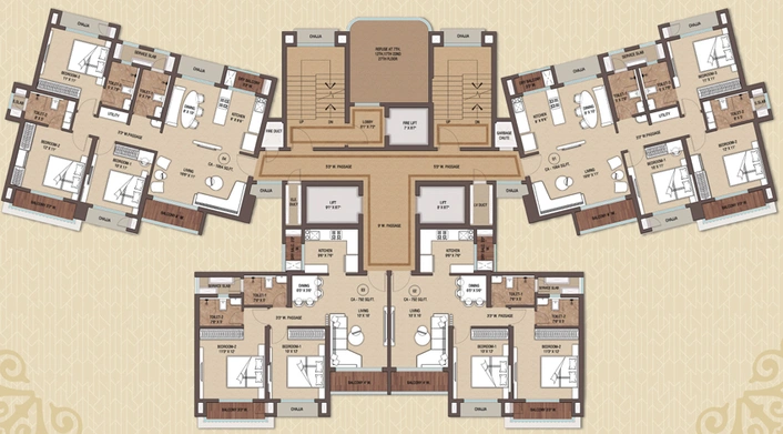 Floor Plan of Midtown W90 in Kalyan West, Thane - Image 94985
