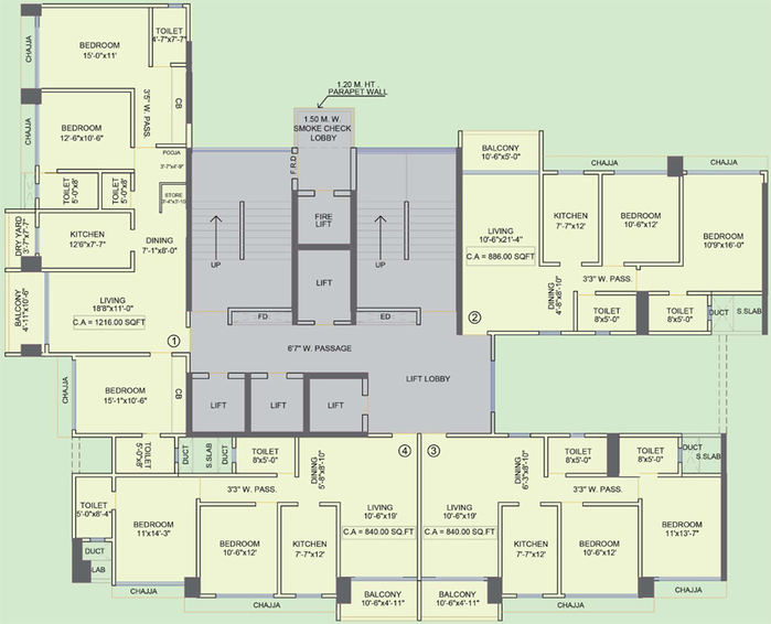 Floor Plan of Origin Claremont in Goregaon East, Mumbai - Image 148447