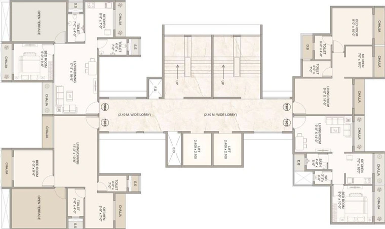 Floor Plan of RD Parvati Heritage in Kharghar, Navi Mumbai - Image 35003