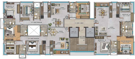 Floor Plan of Gruham Yog Aashray in Ghatkopar East, Mumbai - Image 148404