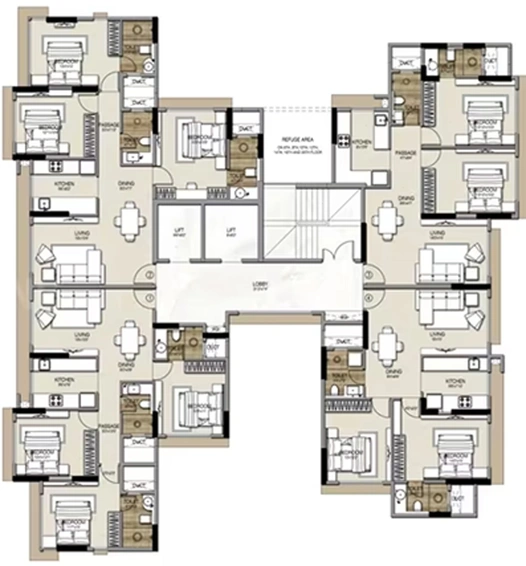 Floor Plan of Karwa And Kewal Kiran Ashish in Malad West, Mumbai - Image 148747