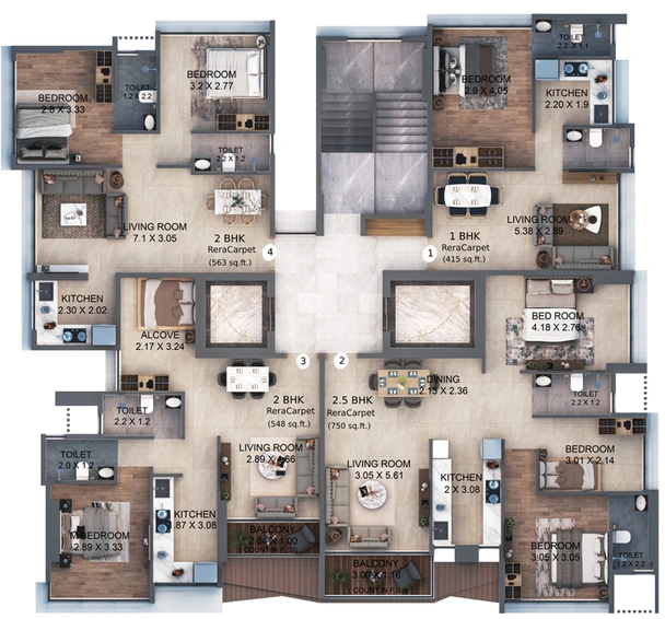 Floor Plan of Infinity SIddhivinayak in Goregaon West, Mumbai - Image 148414