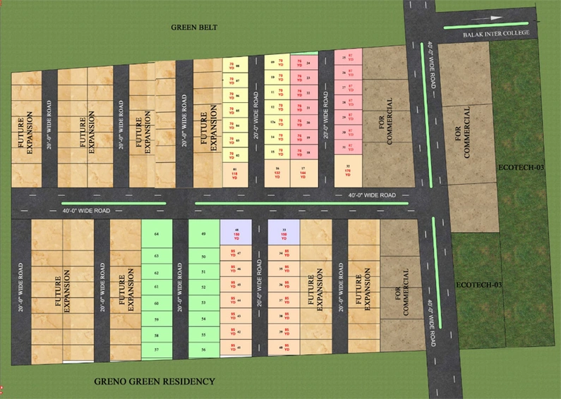Master Plan of Greno Green Residency in Techzone 4, Greater Noida - Image 112894