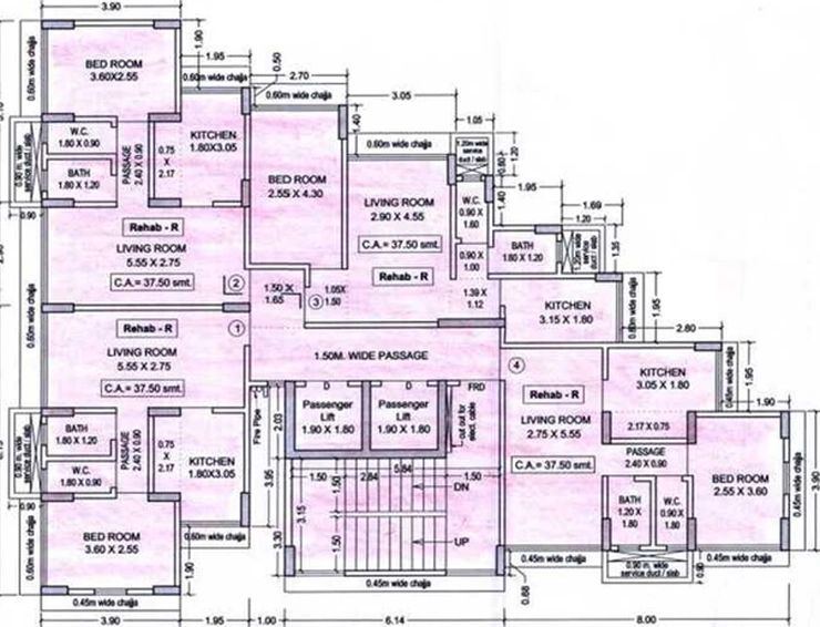 Floor Plan of Contemporary Krishiv Tower in Tardeo, Mumbai - Image 147554