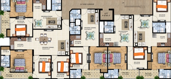 Floor Plan of Rudransh Green Vista in Sector 1, Greater Noida - Image 115260