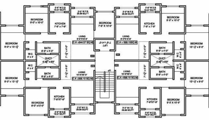 Floor Plan of SRK Namo Shivaasthu City in Palghar, Palghar - Image 165105