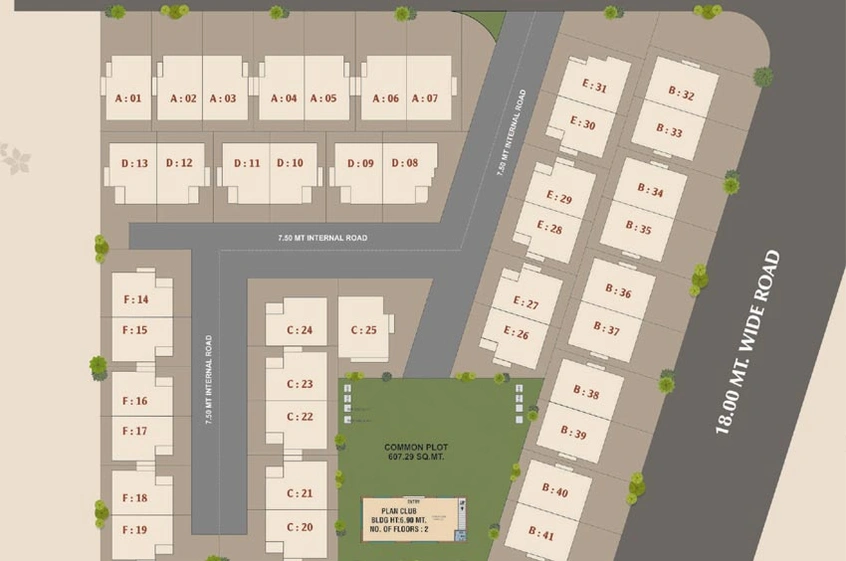 Master Plan of Akshat Villa in Kapurai, Vadodara - Image 103008