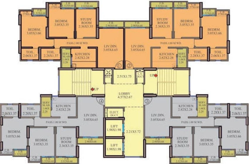 Floor Plan of Kavya Grandeur in Kasarvadavali, Thane - Image 166714