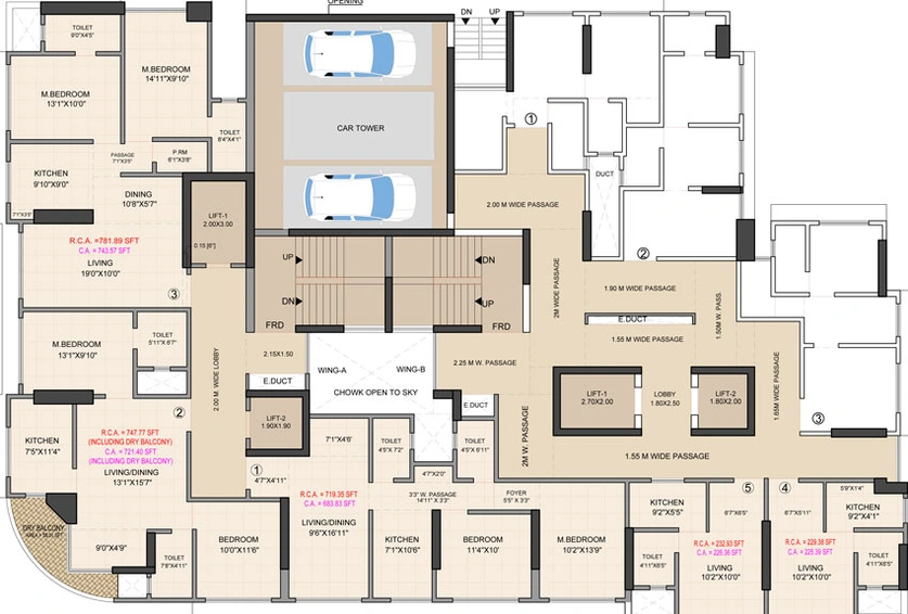 Floor Plan of Entity Zenon in Borivali East, Mumbai - Image 27727