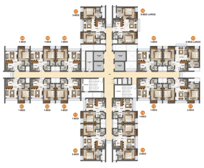 Floor Plan of Crown Lodha Quality Homes in Majiwada, Thane - Image 149421