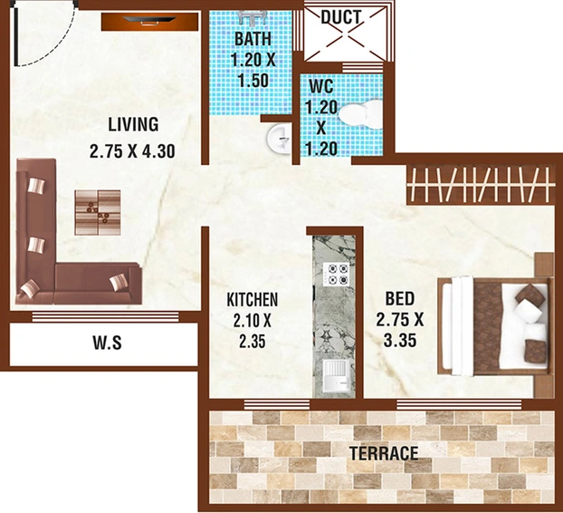 1 BHK Flat in Jindal Avenue in Panvel, Navi Mumbai - Image 812579