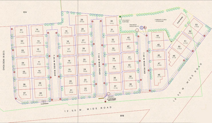 Master Plan of Laxmi Shiv Darshan 53 in Tarsali, Vadodara - Image 95105