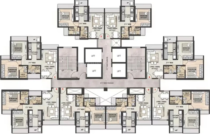 Floor Plan of Sai Proviso Atlantis Phase 1 in Kharghar, Navi Mumbai - Image 153947