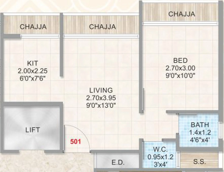1 BHK Flat in GRK Orion Corner in Karanjade, Navi Mumbai - Image 811457