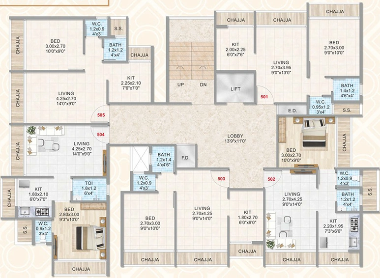 Floor Plan of GRK Orion Corner in Karanjade, Navi Mumbai - Image 153852
