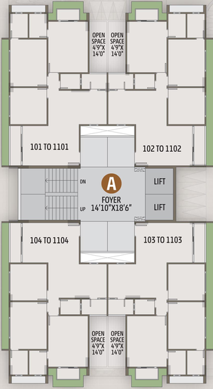 Floor Plan of Sheladia Divine in Bopal, Ahmedabad - Image 122928