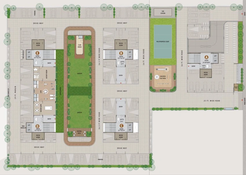 Master Plan of Sheladia Divine in Bopal, Ahmedabad - Image 122929
