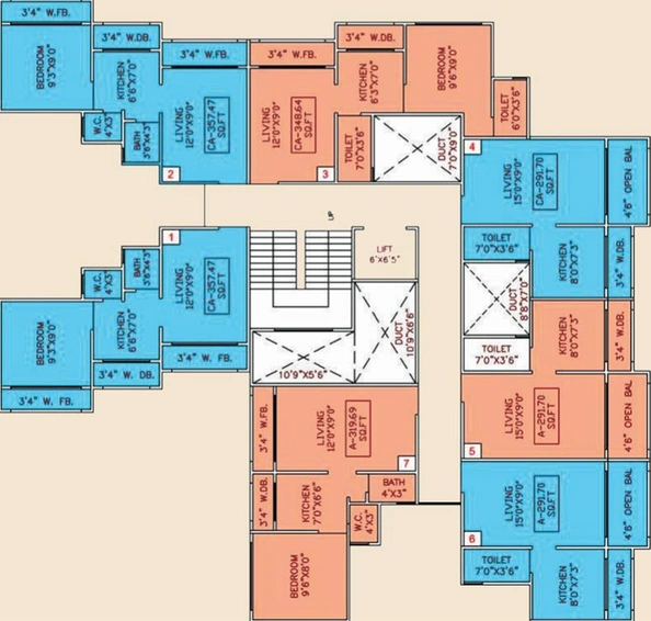 Floor Plan of Rajsuraksha Complex in Palghar, Palghar - Image 165111