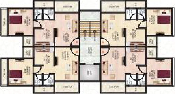 Floor Plan of Hallmark Savera in Taloja, Navi Mumbai - Image 160108