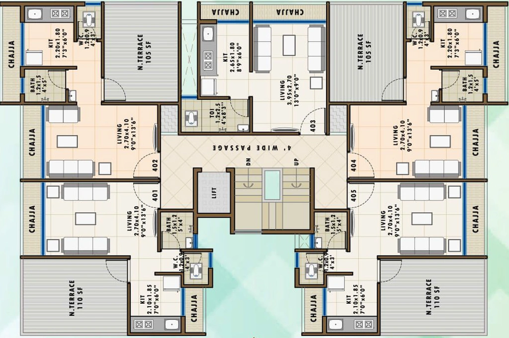 Floor Plan of Vaidehi Vijay Heritage in Ulwe, Navi Mumbai - Image 154460