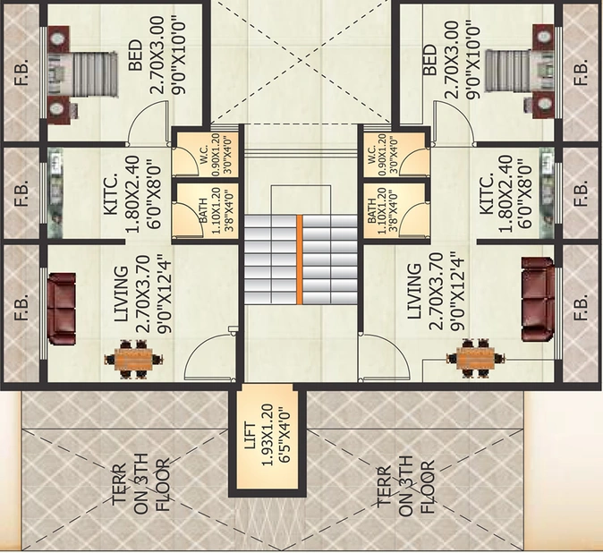 Floor Plan of Aman Paradise in Ulwe, Navi Mumbai - Image 156991