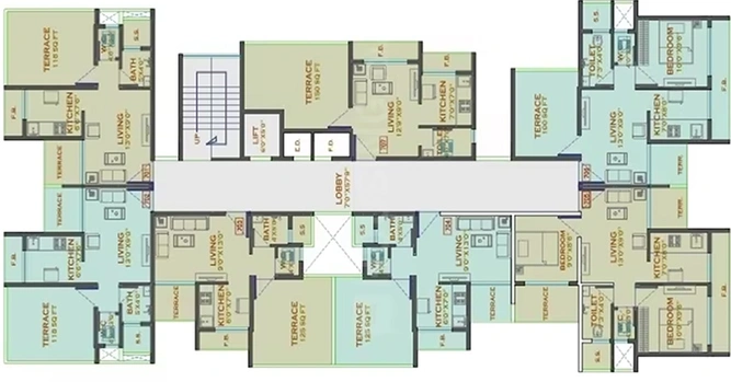 Floor Plan of Bombay Castle in Dronagiri, Navi Mumbai - Image 158817