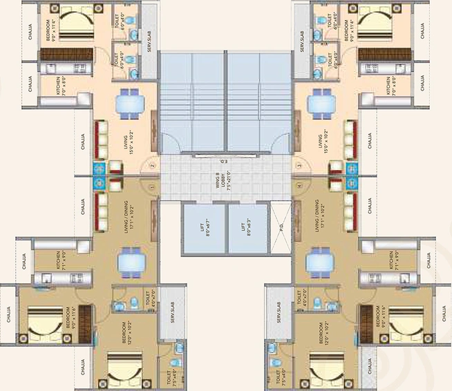 Floor Plan of Shree Amrut Garden in Panvel, Navi Mumbai - Image 157051