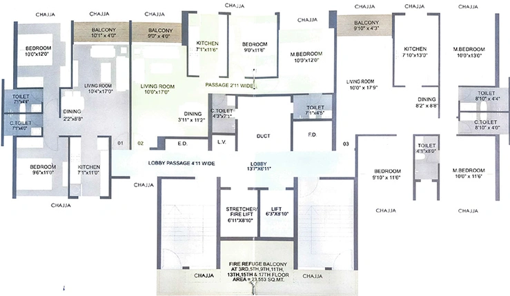 Floor Plan of Silverkey Windsor Solitaire in Kharghar, Navi Mumbai - Image 154494