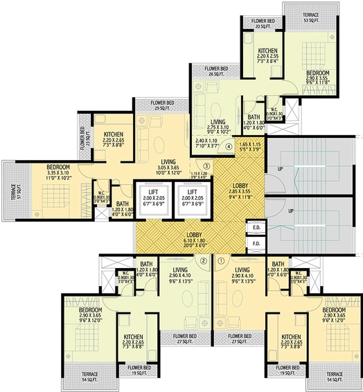 Floor Plan of Kalpana Astrova in Dronagiri, Navi Mumbai - Image 153796
