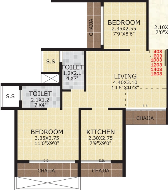 1.5 BHK Flat in Gami Viona in Kharghar, Navi Mumbai - Image 812465