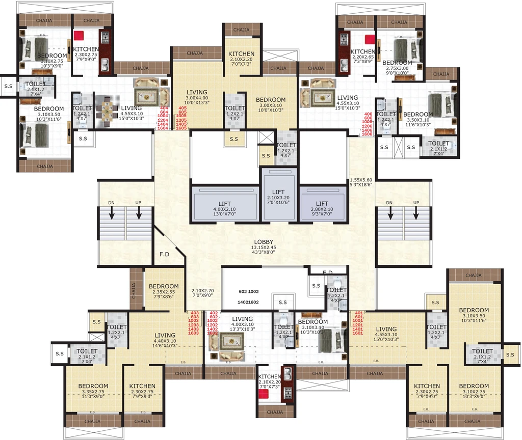 Floor Plan of Gami Viona in Kharghar, Navi Mumbai - Image 157137